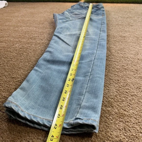 Vintage Joan‎ Craig Distressed Washed Blue Jeans Size 36x32 Embroidered Logo - Picture 6 of 12